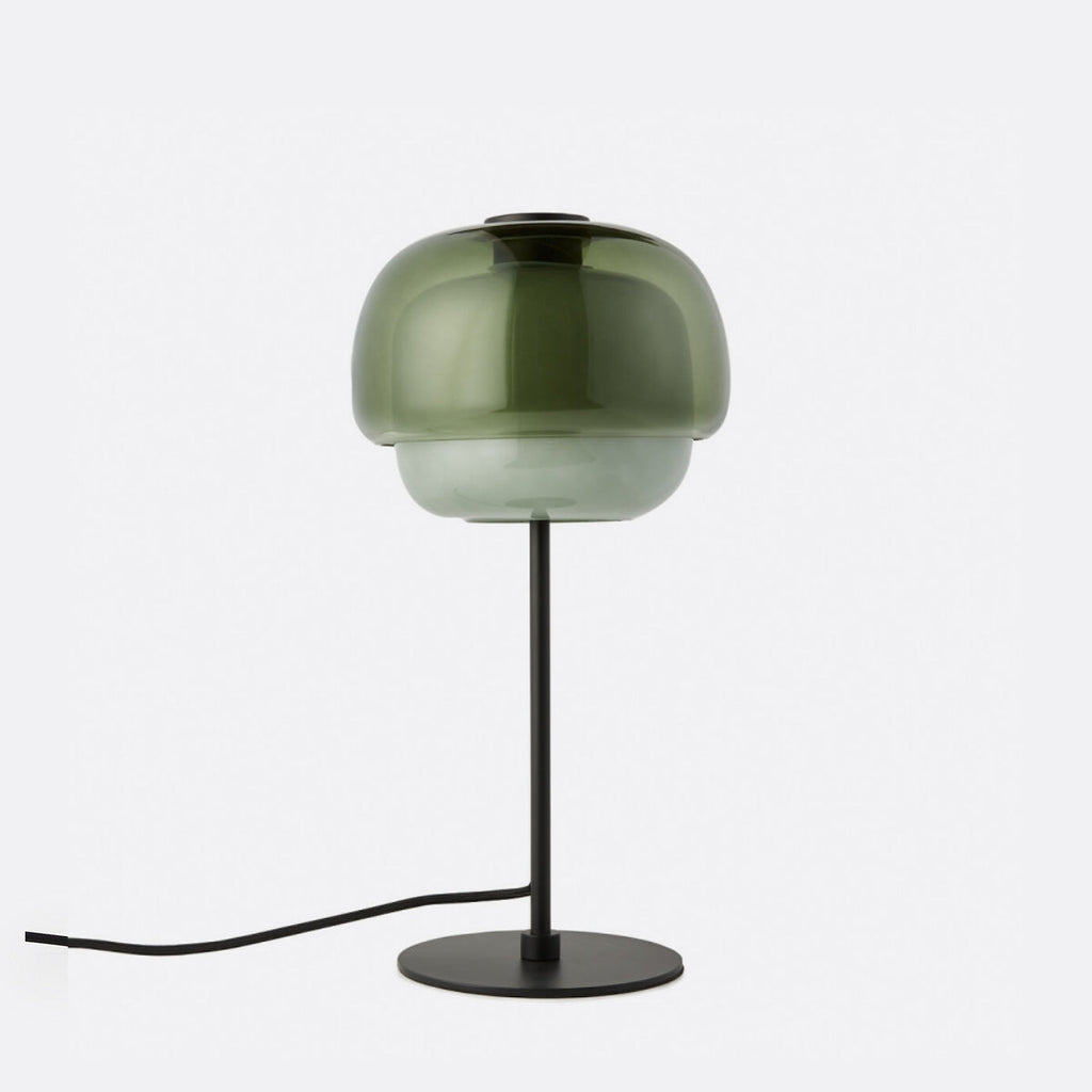 Retro Bordlampe i Glas - Dobbelt Glasskærm med Opalglas 9
