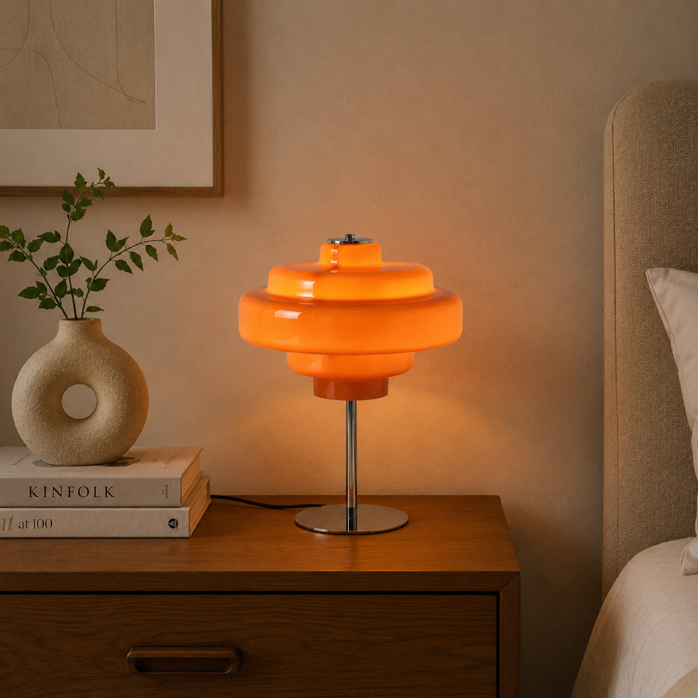 Retro Bordlampe i Glas - Ikonisk Flerlags Design 0
