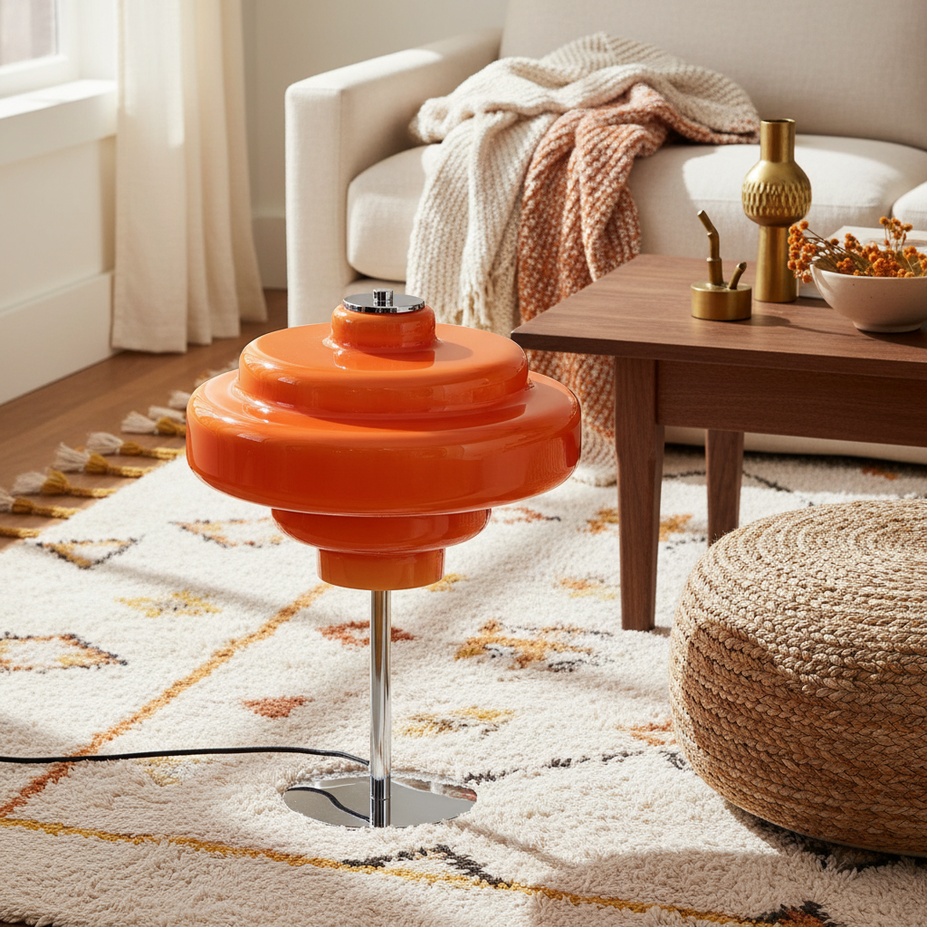 Retro Bordlampe i Glas - Ikonisk Flerlags Design 3