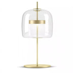 Retro Bordlampe i Glas - Tonet Glasskærm med Messingbase 6
