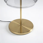 Retro Bordlampe i Glas - Tonet Glasskærm med Messingbase 7
