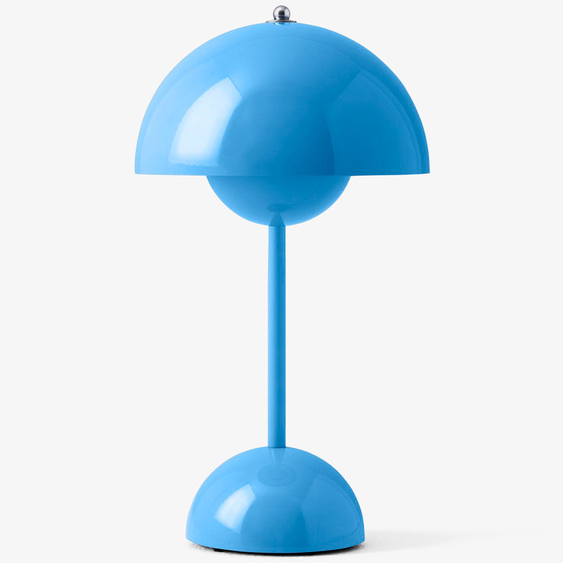 Retro Bordlampe i Metal - Halvrund Skærm med Svævende Kugledesign Trådløs 12