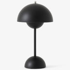 Retro Bordlampe i Metal - Halvrund Skærm med Svævende Kugledesign Trådløs 15