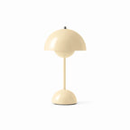 Retro Bordlampe i Metal - Halvrund Skærm med Svævende Kugledesign Trådløs 16