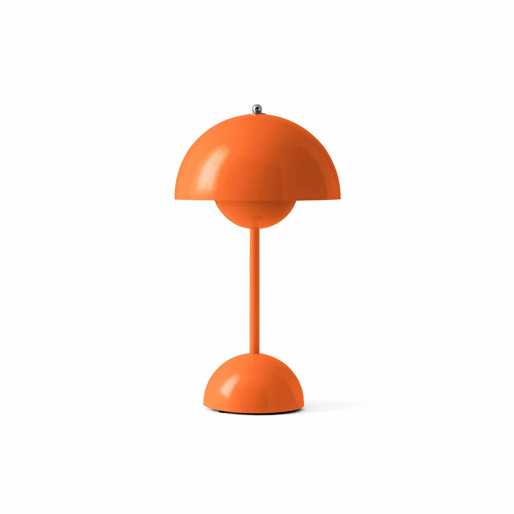 Retro Bordlampe i Metal - Halvrund Skærm med Svævende Kugledesign Trådløs 18