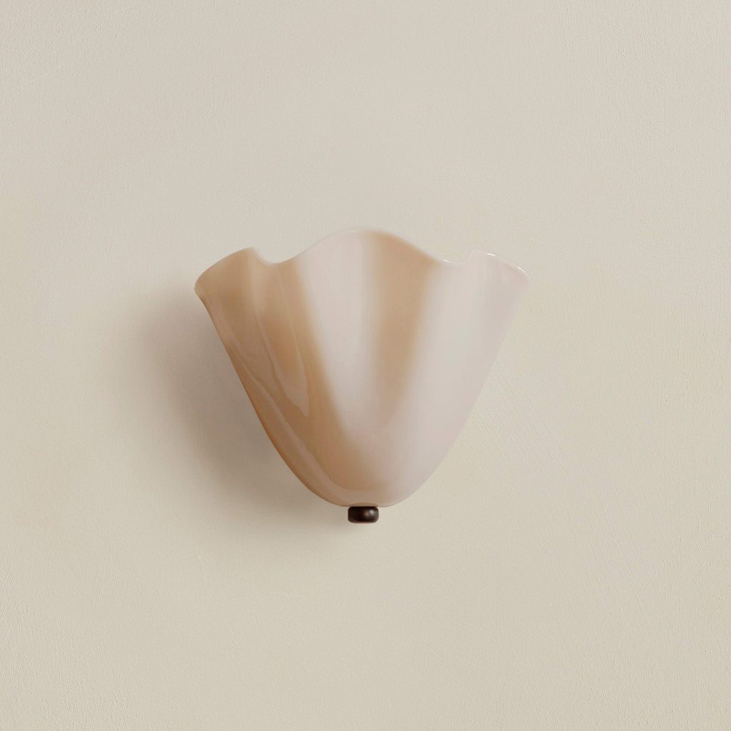 Retro Farvet Glas Væglampe - Shell Design 1
