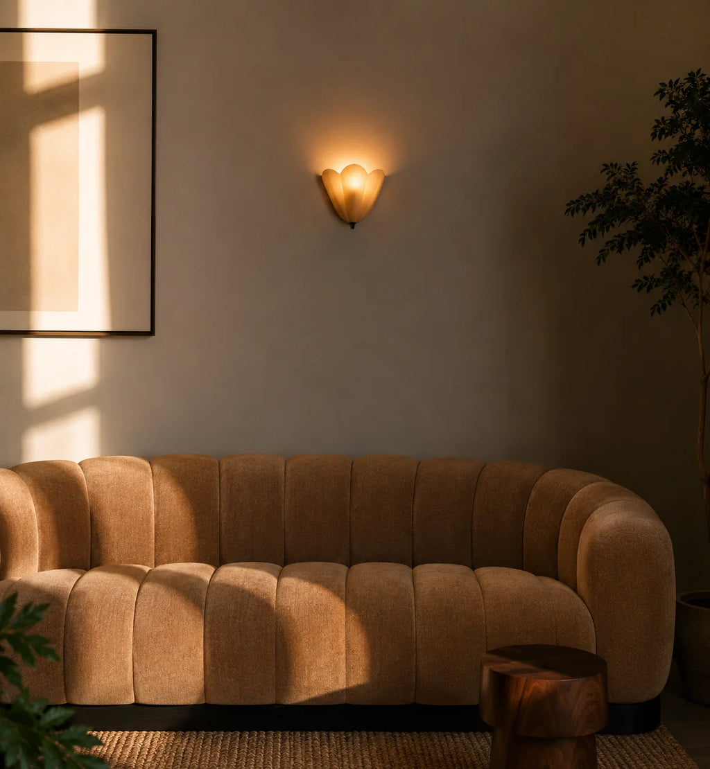 Retro Farvet Glas Væglampe - Shell Design 10