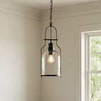 Retro Industriel Hængelampe i Metal og Glas – Holdbart Design med Tidløst Udtryk 8