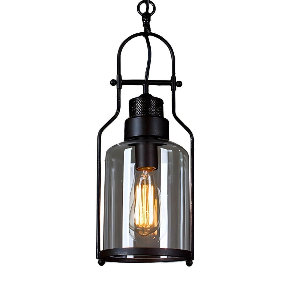 Retro Industriel Hængelampe i Metal og Glas – Holdbart Design med Tidløst Udtryk 9