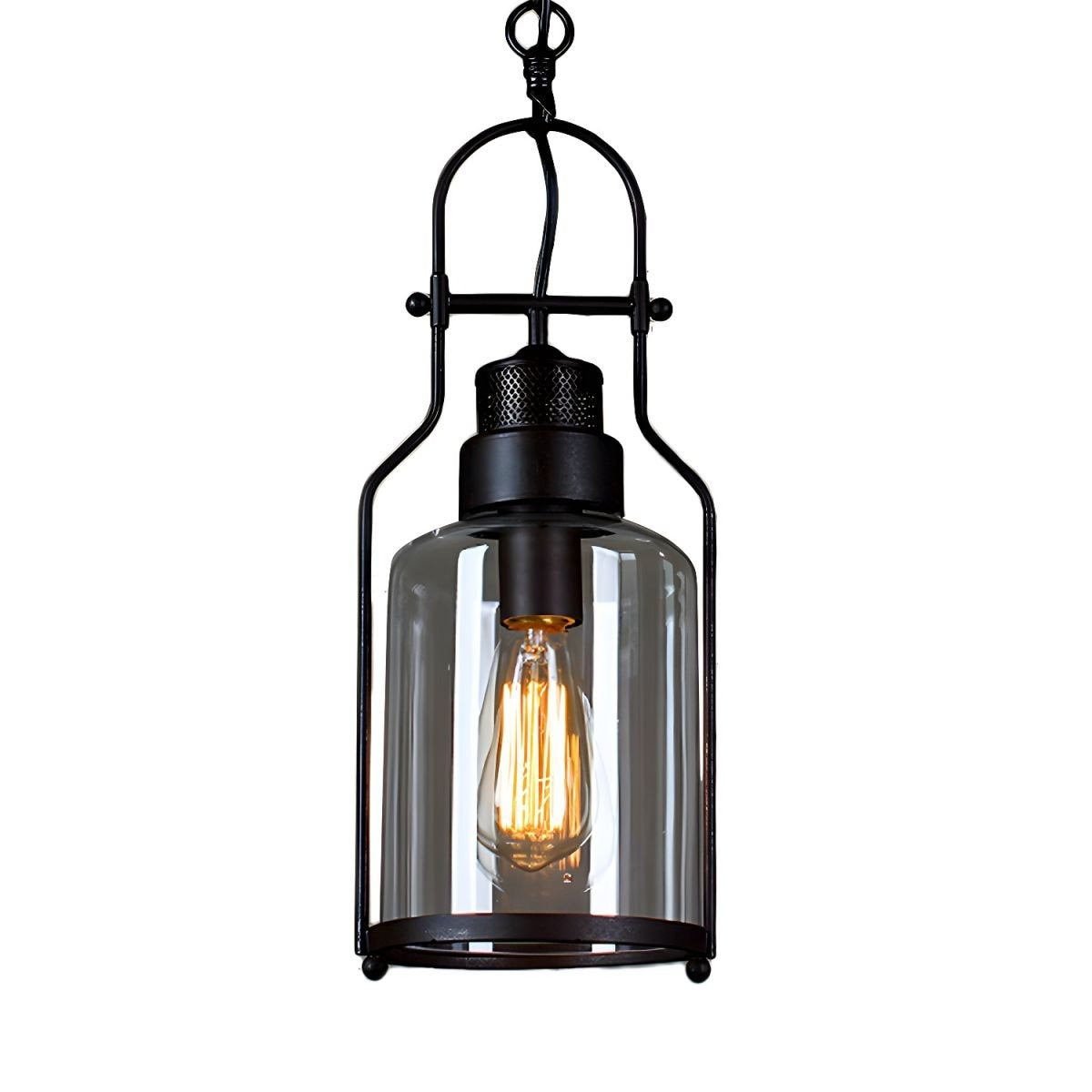 Retro Industriel Hængelampe i Metal og Glas – Holdbart Design med Tidløst Udtryk 9