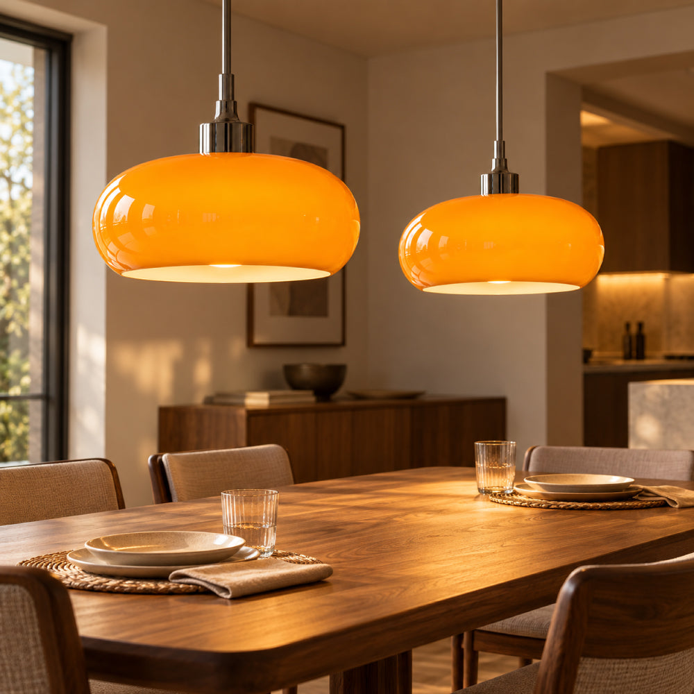 Retro Pendel Lampe – Elegant Glasdesign til Spisebordet 34