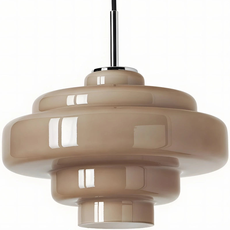 Retro Pendel Lampe i Glas - Ikonisk Flerlags Design 12