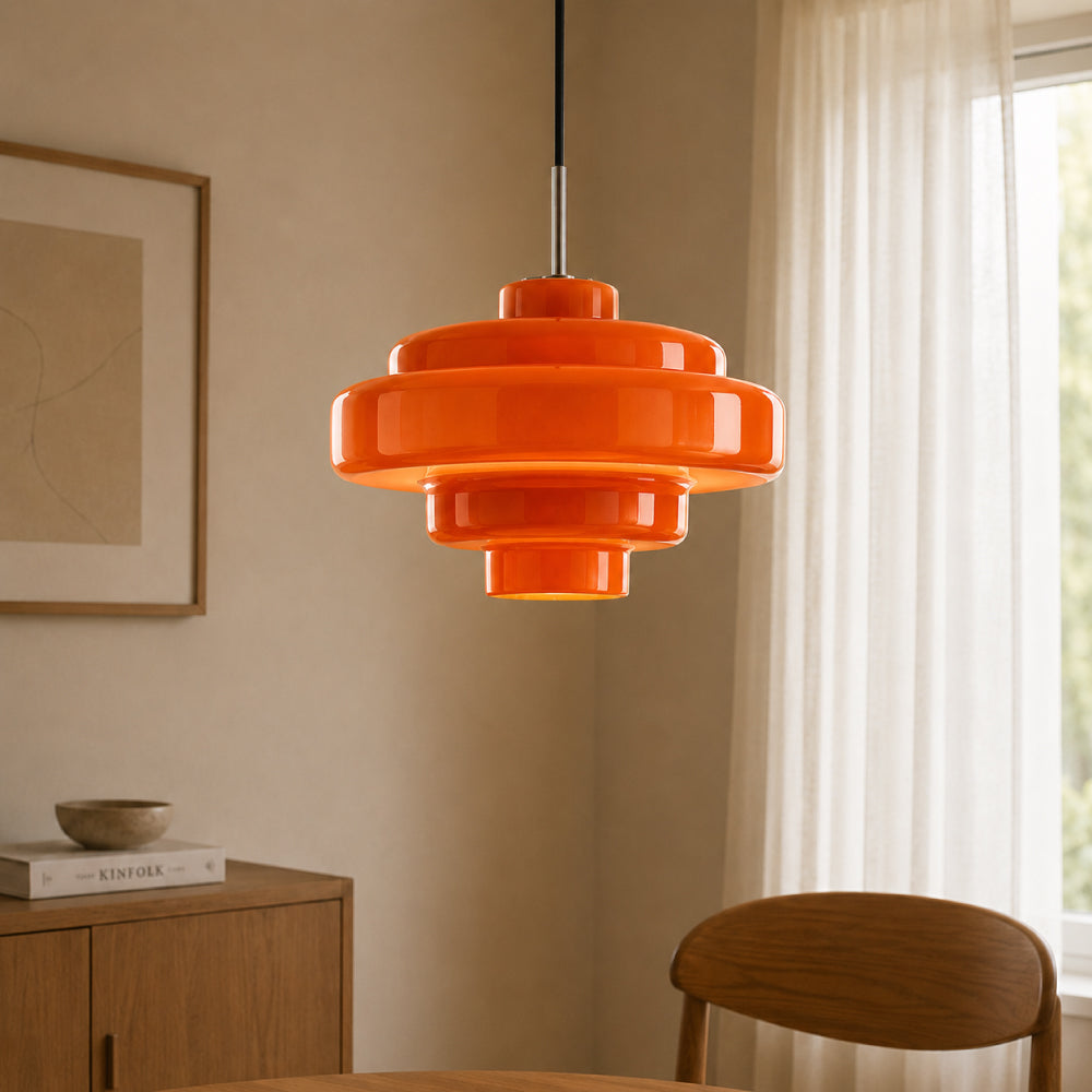 Retro Pendel Lampe i Glas - Ikonisk Flerlags Design 13