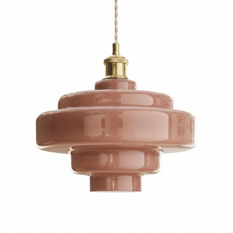 Retro Pendel Lampe i Glas - Ikonisk Flerlags Design 17