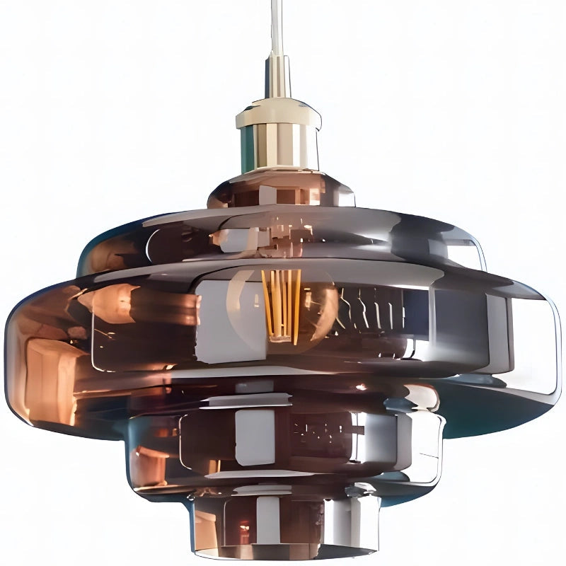 Retro Pendel Lampe i Glas - Ikonisk Flerlags Design 18