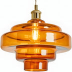 Retro Pendel Lampe i Glas - Ikonisk Flerlags Design 19