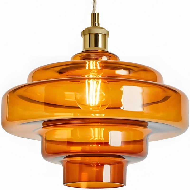 Retro Pendel Lampe i Glas - Ikonisk Flerlags Design 19