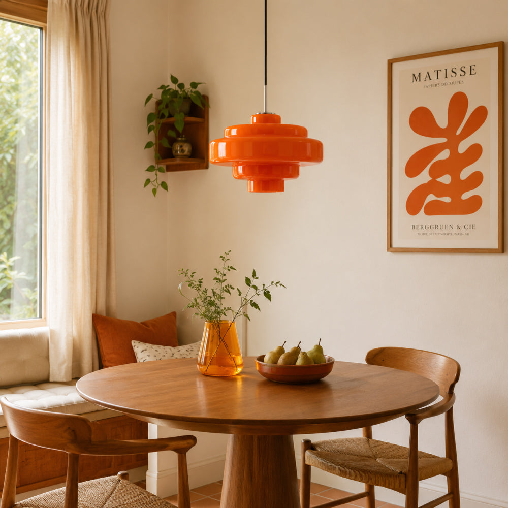 Retro Pendel Lampe i Glas - Ikonisk Flerlags Design 4