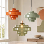 Retro Pendel Lampe i Glas - Ikonisk Flerlags Design 6