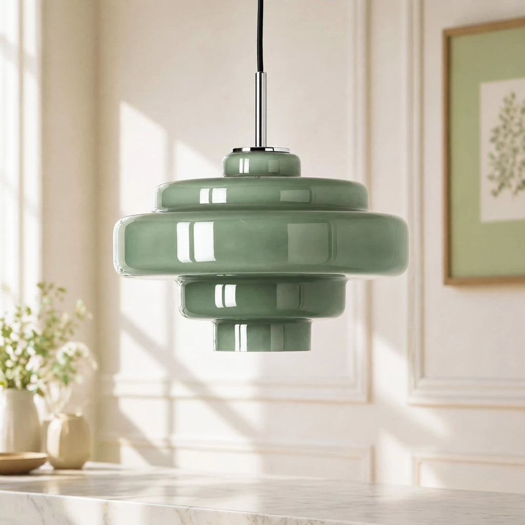 Retro Pendel Lampe i Glas - Ikonisk Flerlags Design 8