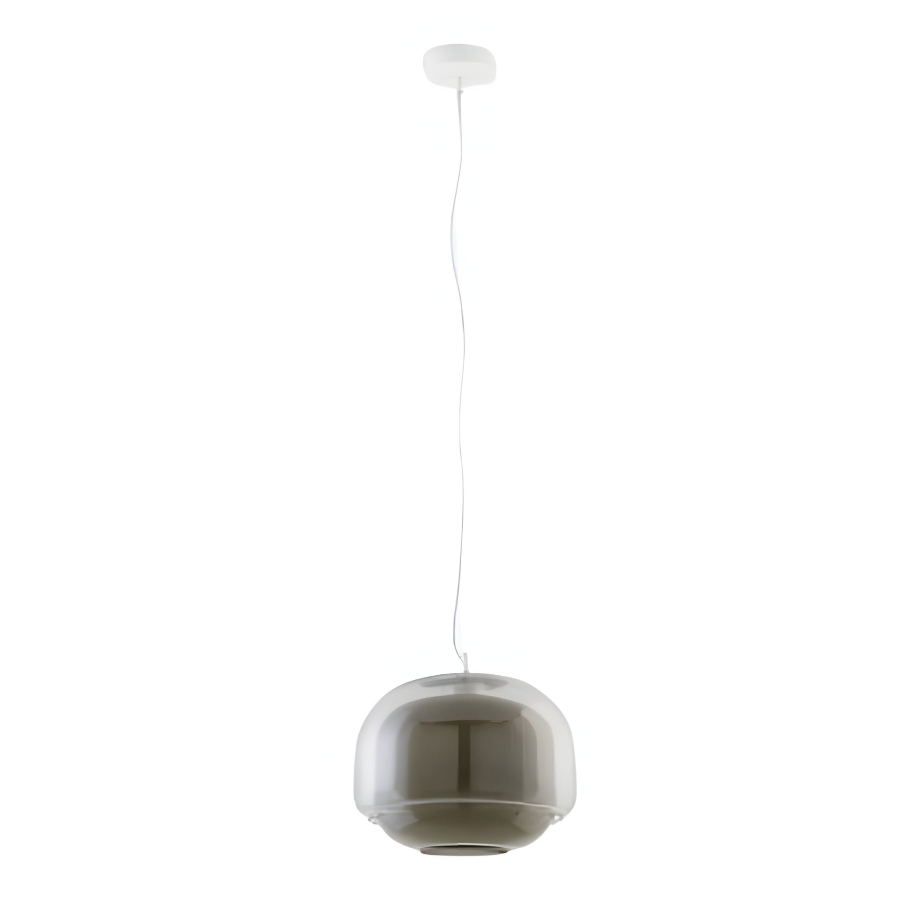 Retro Pendel Lampe i Glas - Tonet Glas med Opalglaskærm 9
