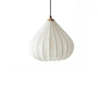 Retro Vintage Pendellampe - Japandi Art Deco Design i Stof med Blødt Lys 0