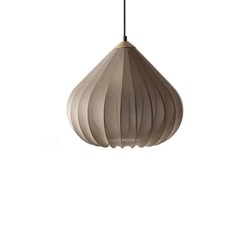 Retro Vintage Pendellampe - Japandi Art Deco Design i Stof med Blødt Lys 9