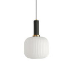 Rillet Glas Pendel Lampe - Tonet Glas med Retro Udtryk 13
