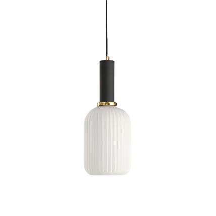 Rillet Glas Pendel Lampe - Tonet Glas med Retro Udtryk 15
