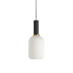 Rillet Glas Pendel Lampe - Tonet Glas med Retro Udtryk 15
