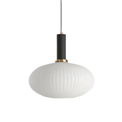 Rillet Glas Pendel Lampe - Tonet Glas med Retro Udtryk 16
