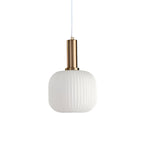 Rillet Glas Pendel Lampe - Tonet Glas med Retro Udtryk 22
