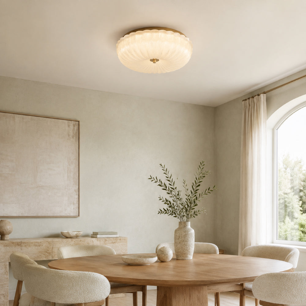 Ripple Glas Loftlampe - Varmt Lys og Elegant Finish 10