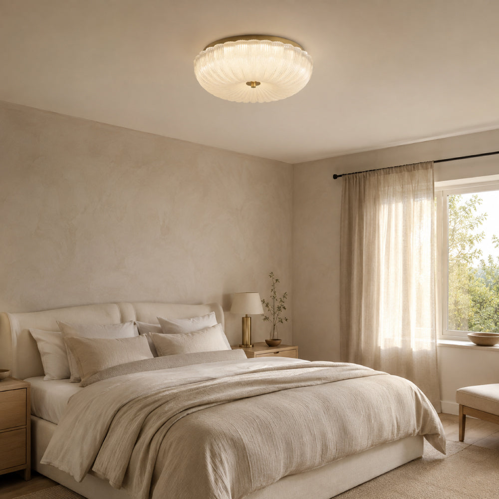 Ripple Glas Loftlampe - Varmt Lys og Elegant Finish 11