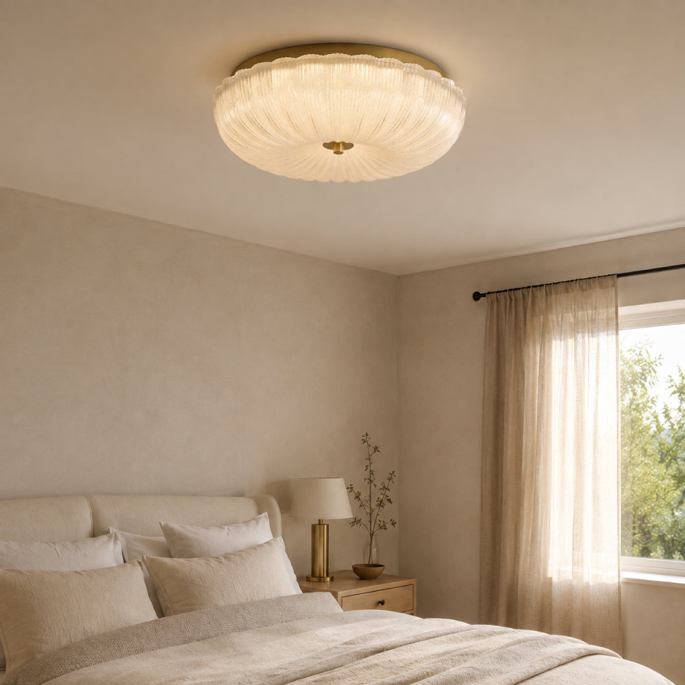 Ripple Glas Loftlampe - Varmt Lys og Elegant Finish 12