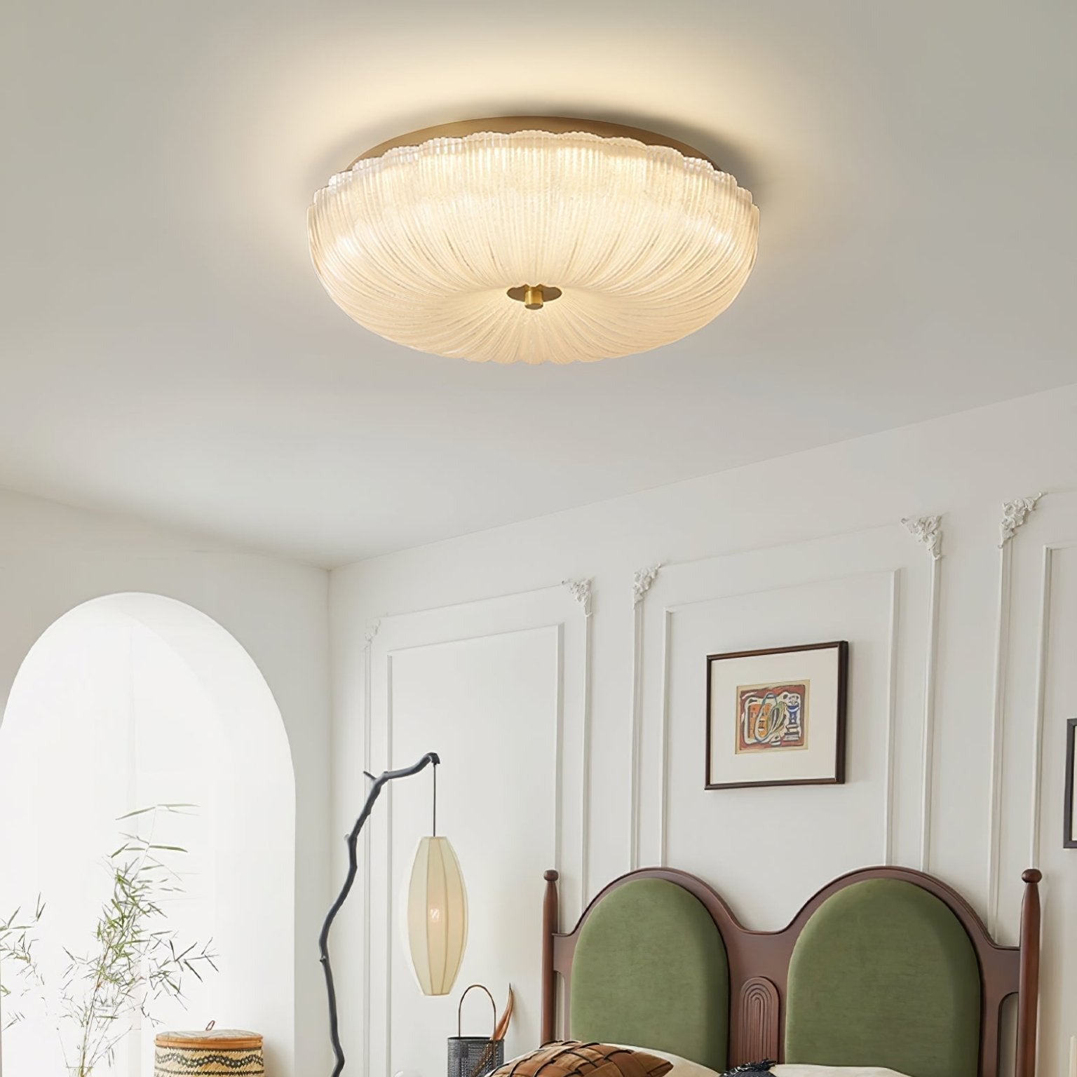 Ripple Glas Loftlampe - Varmt Lys og Elegant Finish 5
