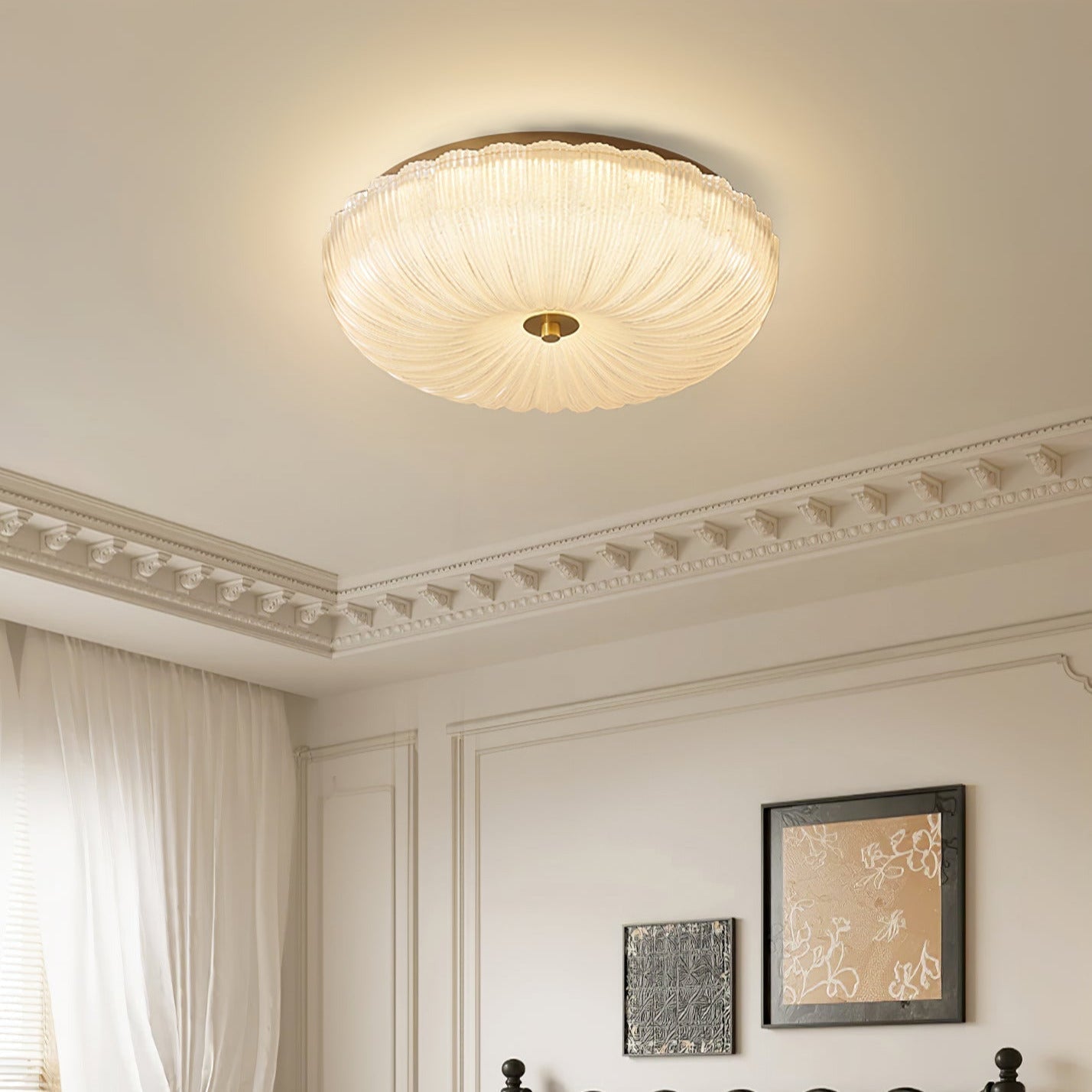 Ripple Glas Loftlampe - Varmt Lys og Elegant Finish 8
