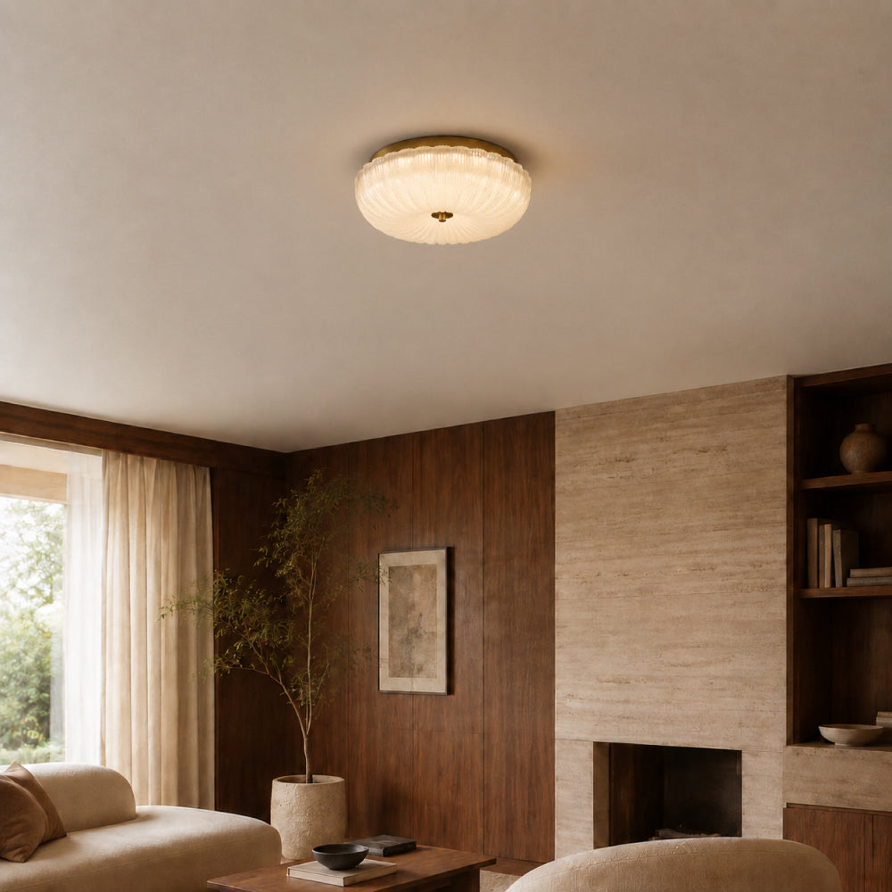 Ripple Glas Loftlampe - Varmt Lys og Elegant Finish 9