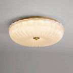Ripple Glas Loftlampe med Guldstel - Til Soveværelse og Stue 4