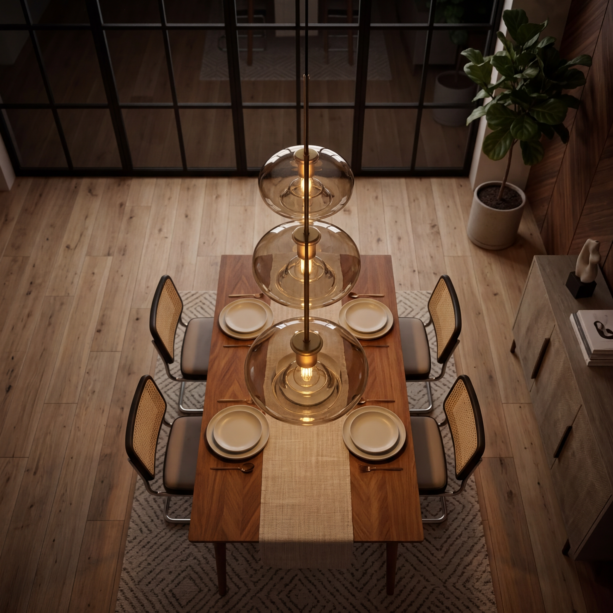 Røget Glas Pendel Lampe - Skandinavisk Design i Flere Former 2
