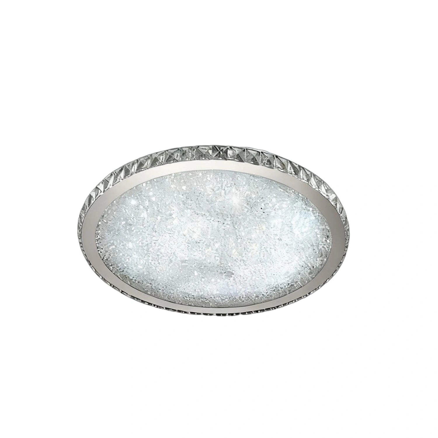 Rund Loftslampe i Krystal – Elegant Design med Skinnende Detaljer 0
