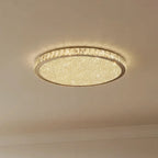 Rund Loftslampe i Krystal – Elegant Design med Skinnende Detaljer 1