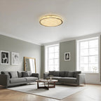 Rund Loftslampe i Krystal – Elegant Design med Skinnende Detaljer 5