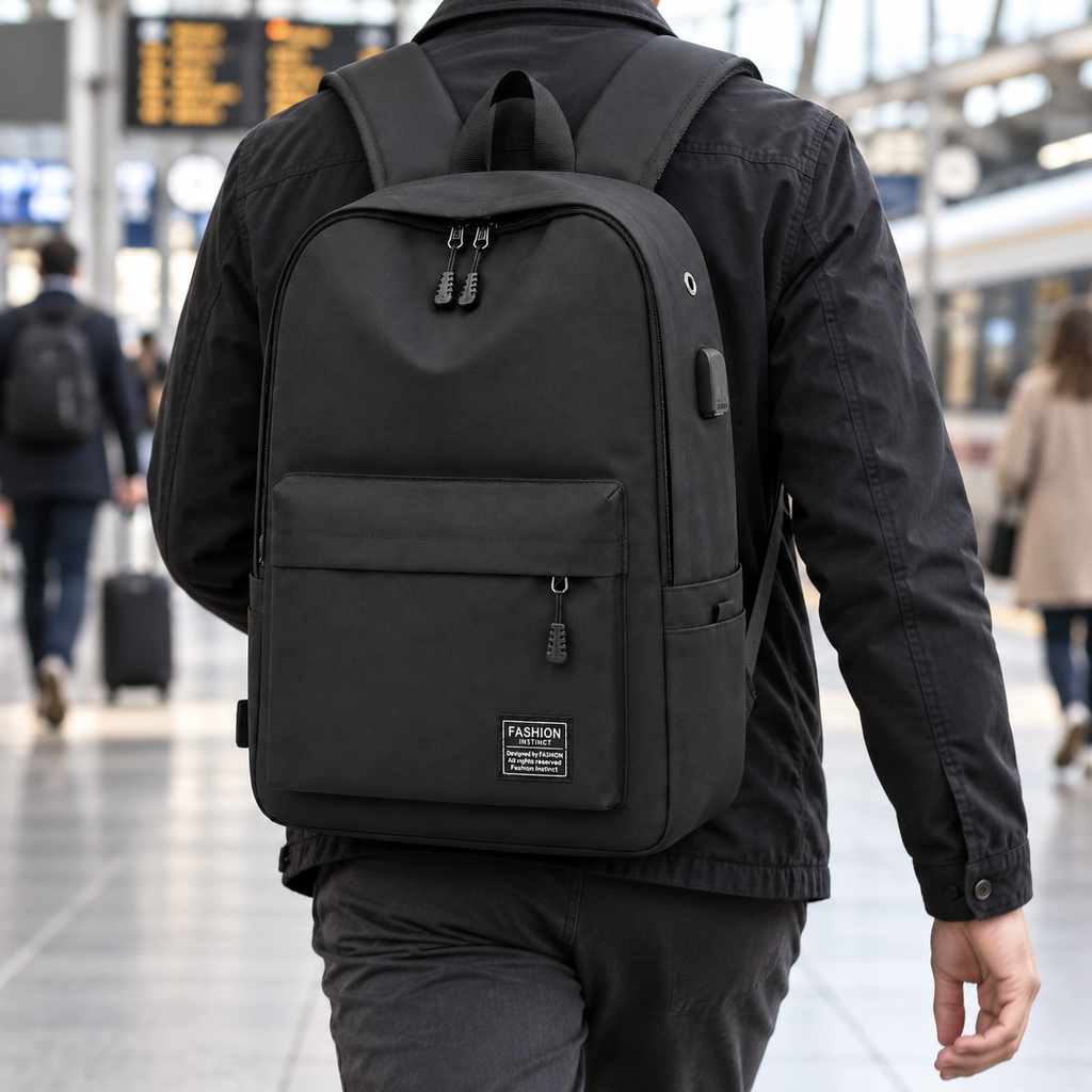 Rygsæk med Stor Kapacitet og USB-Port 0