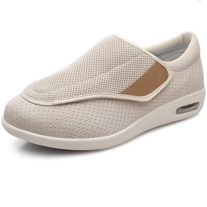 Behagelige sko med bred pasform, memory foam og zero-drop-design