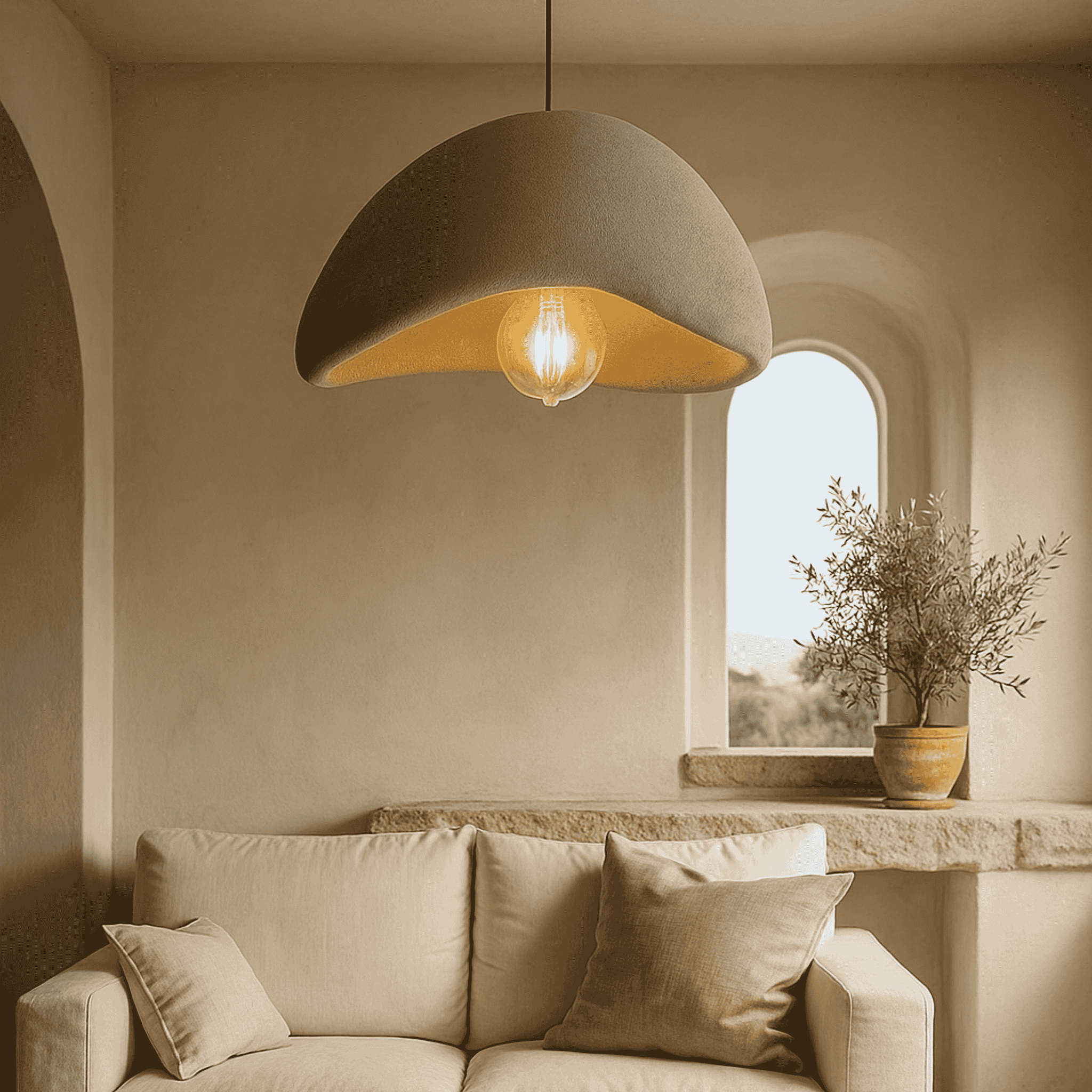 Sculpt Loftlampe - Organisk Pimpstenslook med Justerbar Lys 8
