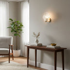 Skalformet Væglampe i Messing - Elegant Glasdesign 8