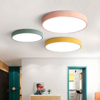 Skandinavisk Loftlampe i Træ - Rundt Design i Flere Farver 2
