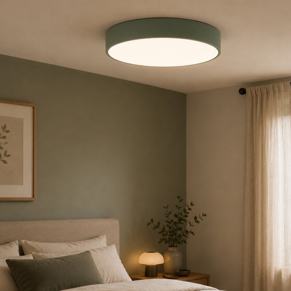 Skandinavisk Loftlampe i Træ - Rundt Design i Flere Farver 22