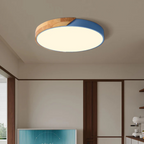 Skandinavisk Loftlampe i Træ - Rundt Design i Flere Farver 3

